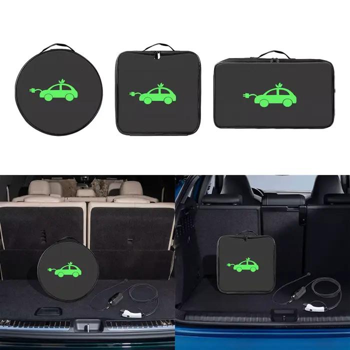 Sac de rangement pour câbles de recharge EV étanche et résistant en Oxford Cloth pour voiture électrique occassions quotidiennes et cadeau spécial