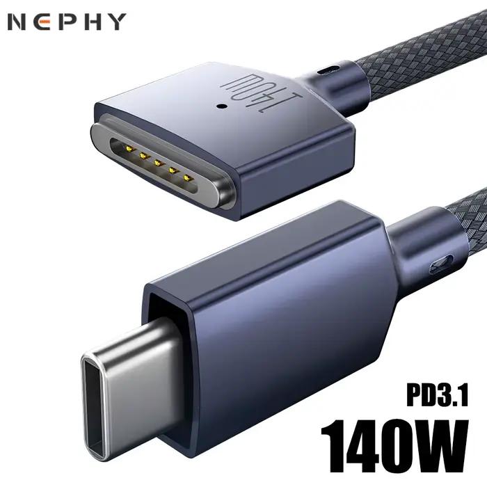 Câble magnétique de charge rapide USB Type C vers MagSafe3 140W PD 3.1 pour Macbook Air Pro 14 16 M2 Mac MagSafe 3
