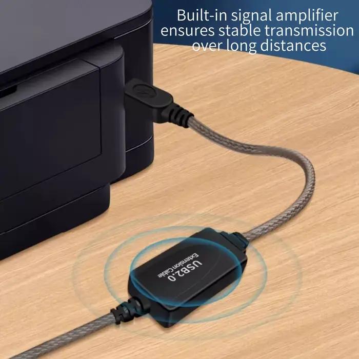 Câble USB 2.0 B 10M 15M avec puce