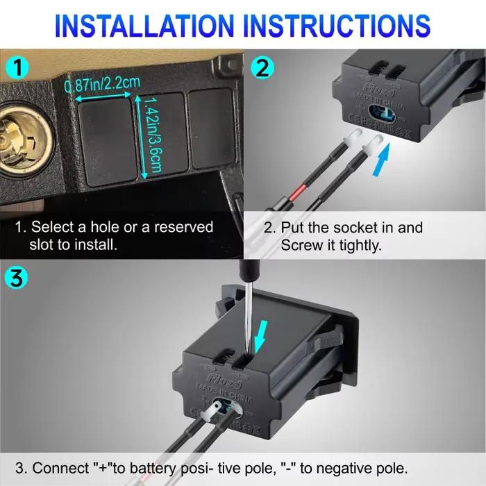 Prise de courant USB, adaptateur de chargeur de voiture