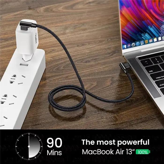 100W USB C vers C câble 90 degrés angle PD 4.0 3.1 pour iPhone 15 pro max + MINI Xiaomi Huawei p60 50 40 30 mate 60 50