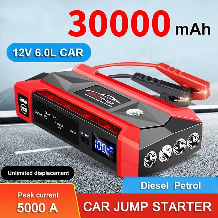 Démarreur de batterie de voiture 30000mAh
