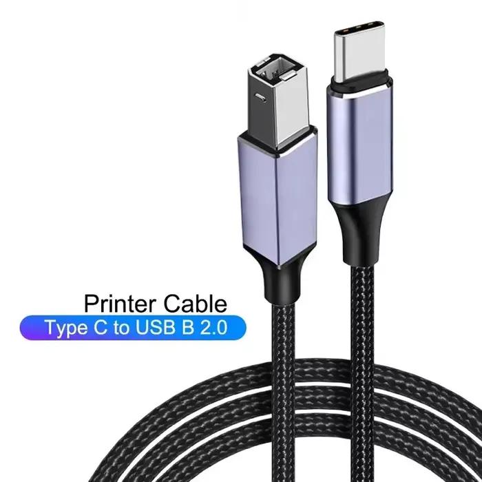 Câble d'imprimante USB Type C vers USB B 2.0