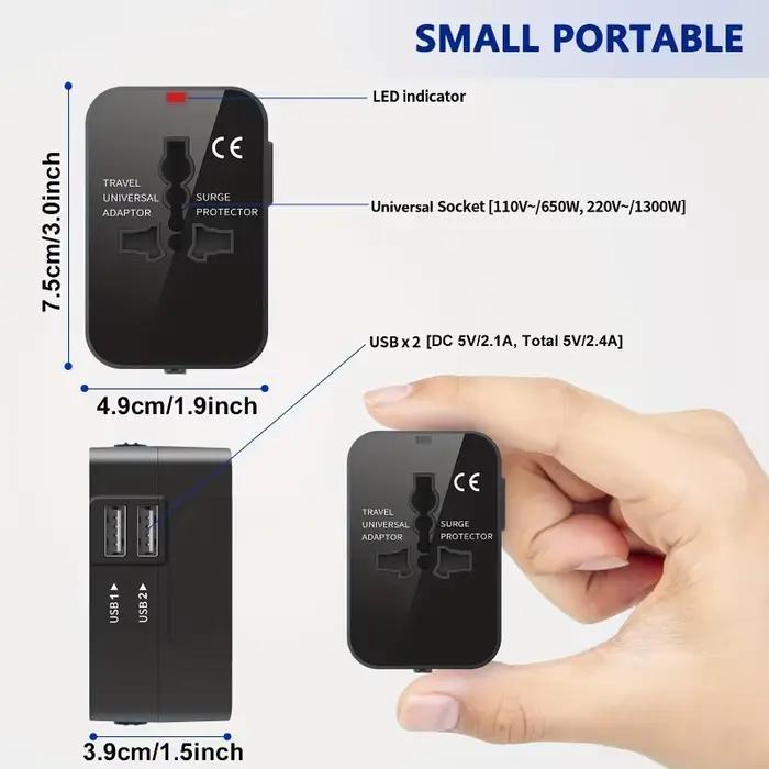Adaptateur de voyage universel pour US EU UK AUS