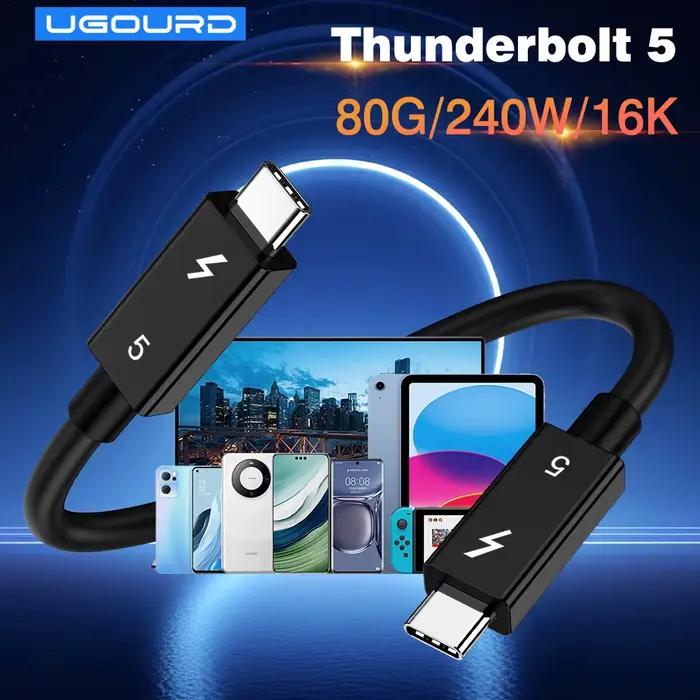 Câble Thunderbolt 5 souple TPE 80Gbps type-c USB4 V2