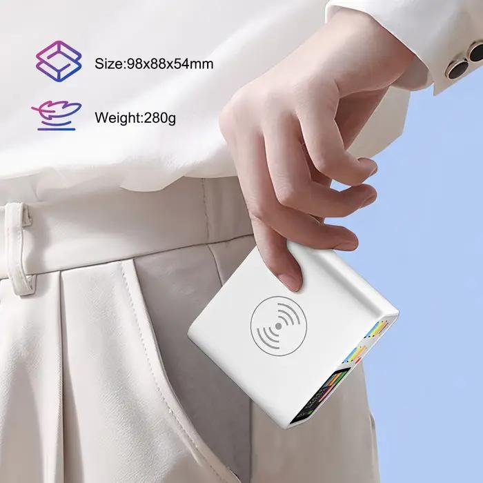 Chargeur rapide USB C multifonction, 8 ports, pour bureau, Type C PD3.0 PPS QC3.0, 15W, sans fil, pour téléphone MacBook