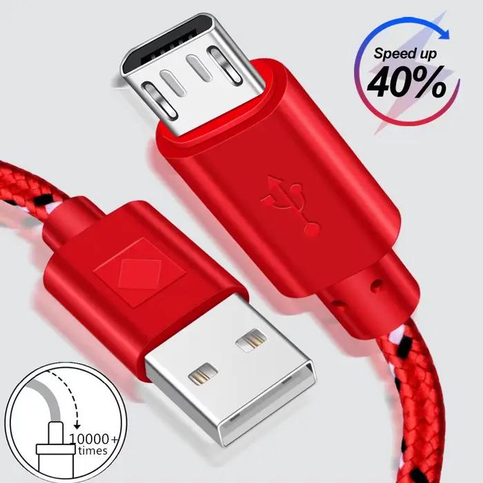 Câble Micro USB 2.4A tressé en Nylon