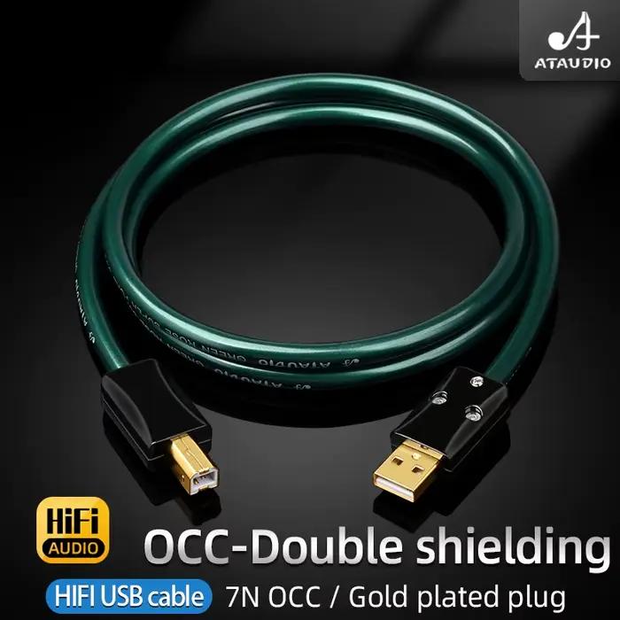 Câble USB Hifi ATAUDIO Type A vers B / USB A vers C / USB C vers B / C vers C, câble audio OTG pour PC, DAC, téléphone portable