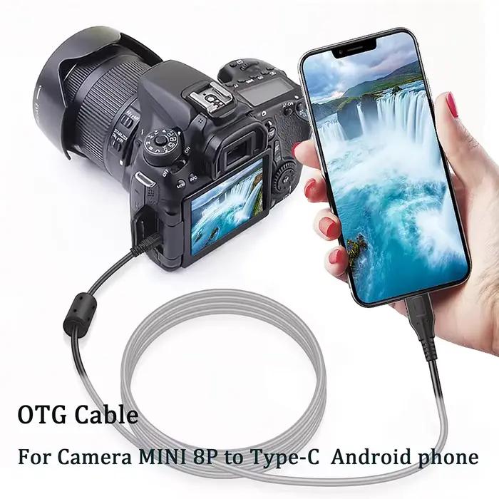Câble OTG pour appareil photo type-c vers MINI 8P B ; Connecteur