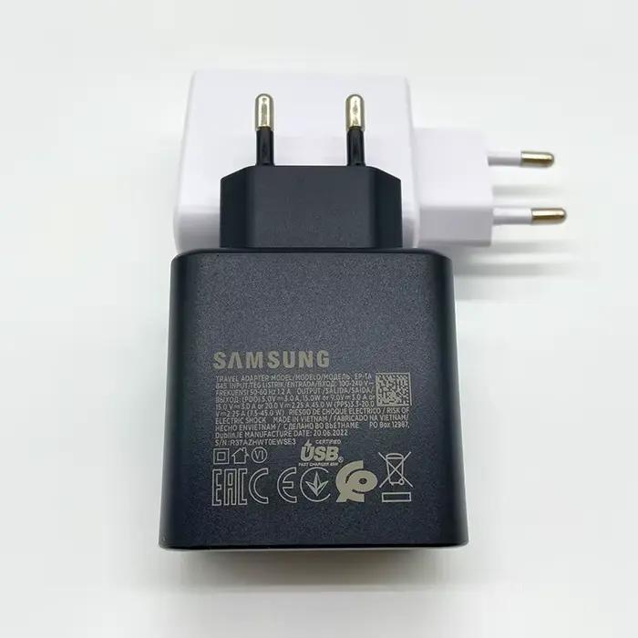 Samsung EP-TA845 45W PD Chargeur Super Rapide EU Adaptateur Secteur 5A touristes Type-C Câble Pour Galaxy S24 S23 S22 Plus S20 Ultra Z possède 6