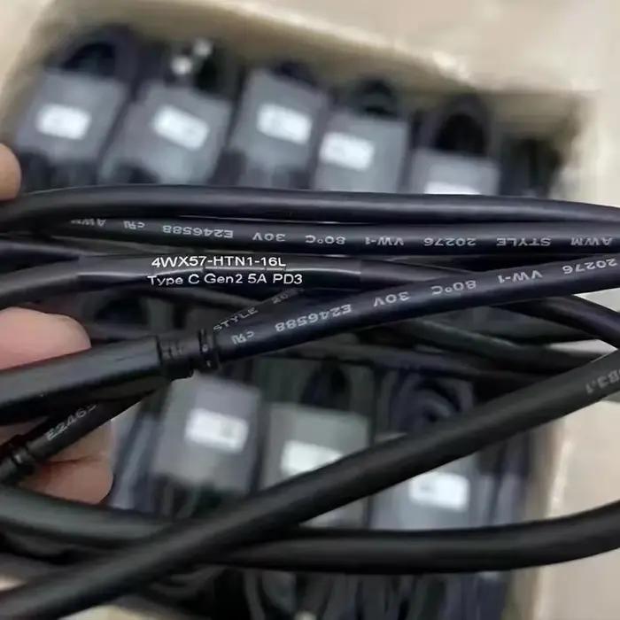 Câble de données Type-C complet Dell Dual C-Wire Gen2, charge et transfert de données à haute vitesse, accessoires informatiques gratuits
