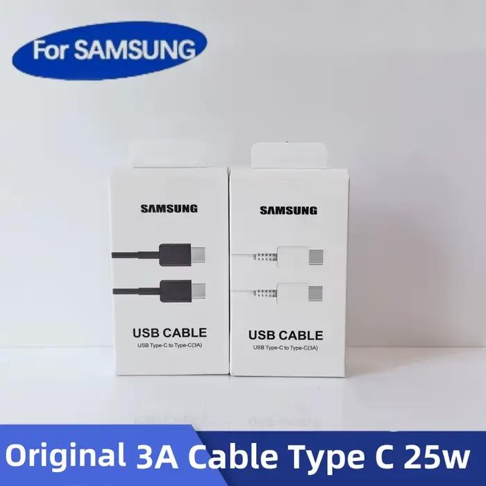 Samsung 3A câble Type C Original Pd Usb C 25w charge Super rapide pour Galaxy S23 S22 5G S21 Plus S20 A71 onglet S7 S8