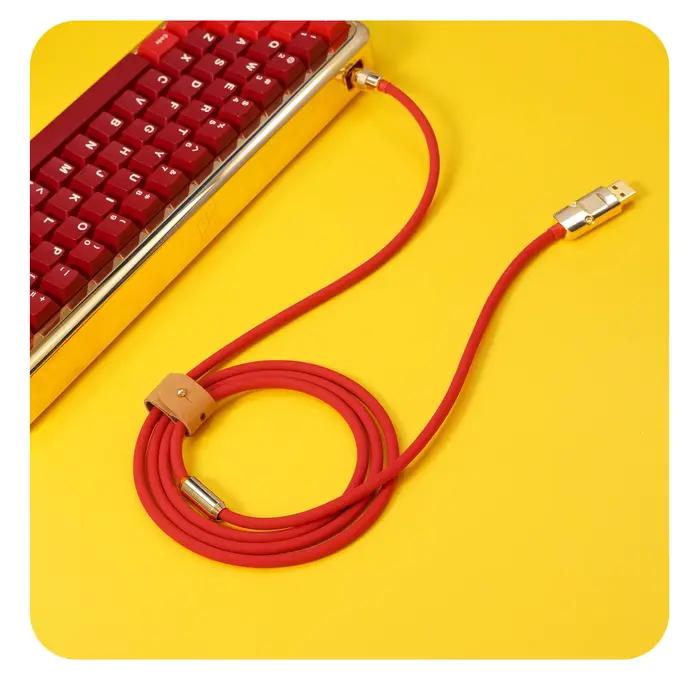 Câble de données USB vers Type-C en silicone et métal