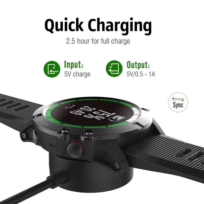 Chargeur pour Garmin Fenix 8 43mm 47mm 51mm Vivoactive 5 3 4/Fenix 5 6 7/Venu 3 3S 2/Instinct 2X/Forerunner 230/235