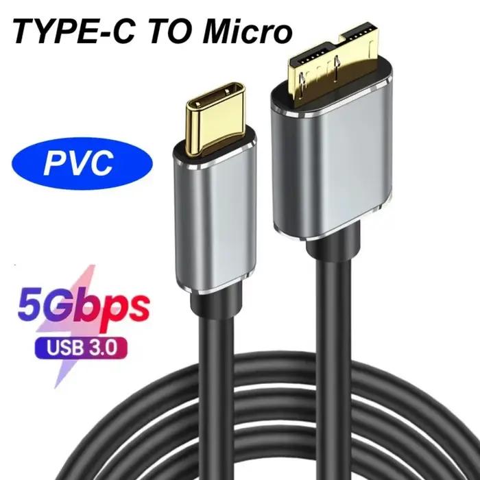 Câble USB 3.0 Type C vers Micro B 8m 12m 30m pour disques durs SSD et ordinateurs portables MacBook et Windows occasions spéciales