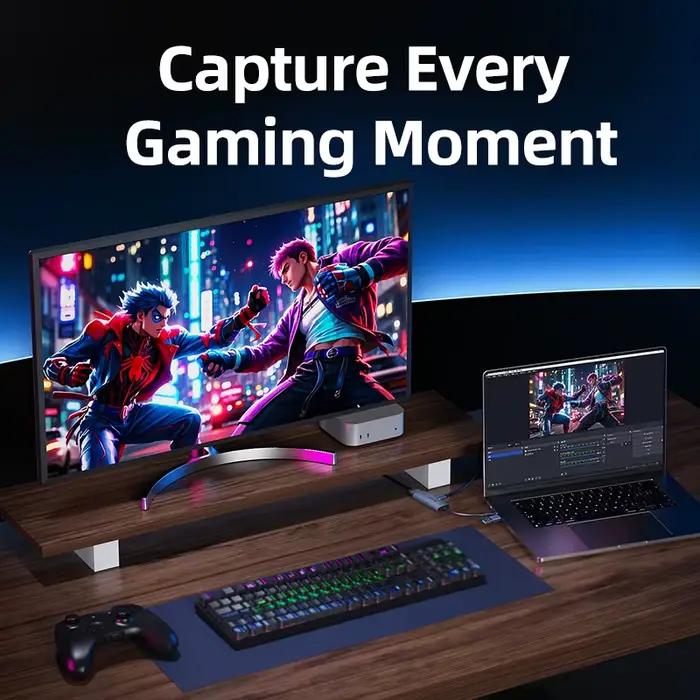Carte de capture vidéo 4K CABLETIME avec PD 100W USB/Type-C pour PC