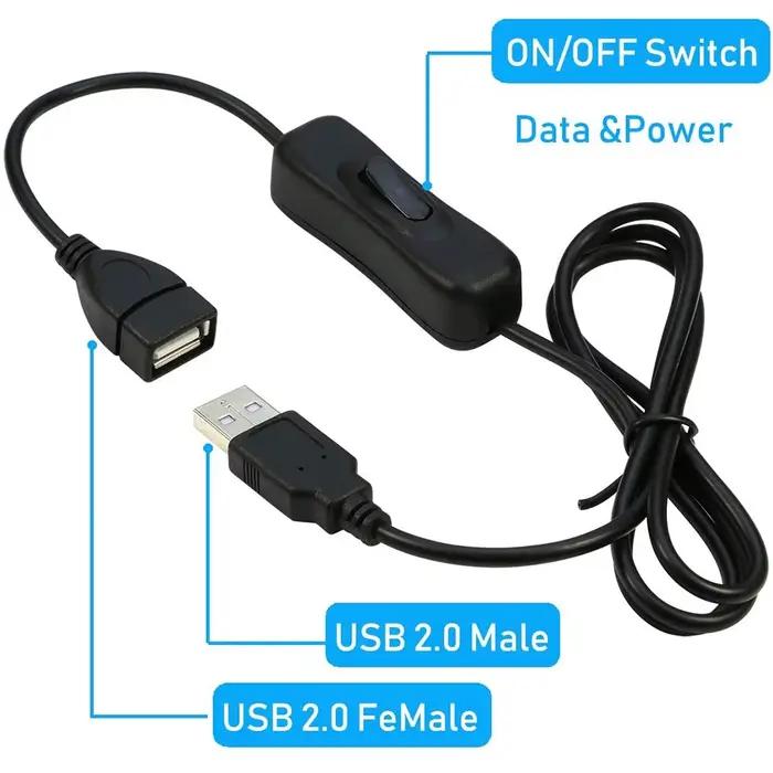 STONEGO Câble d'extension de commutateur USB prenant en charge la transmission de données et l'alimentation avec