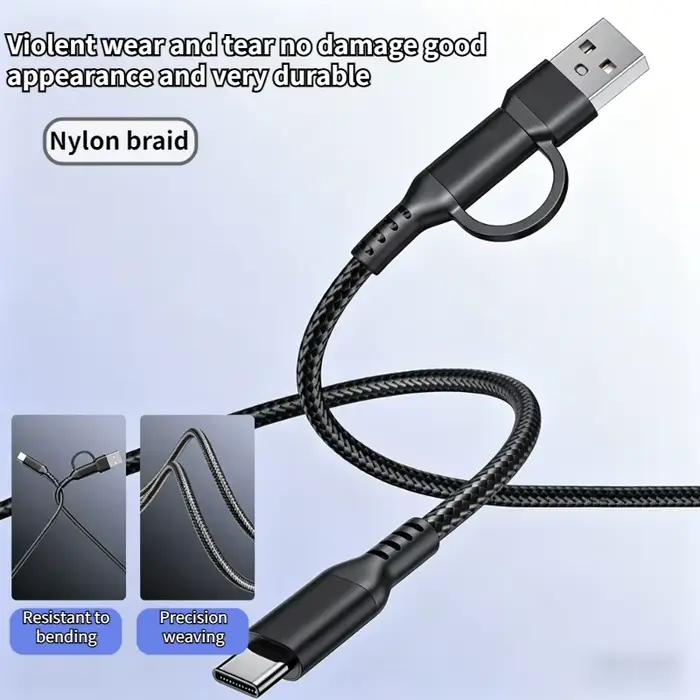 Câble de charge 2-en-1 USB-C vers USB-C 60W