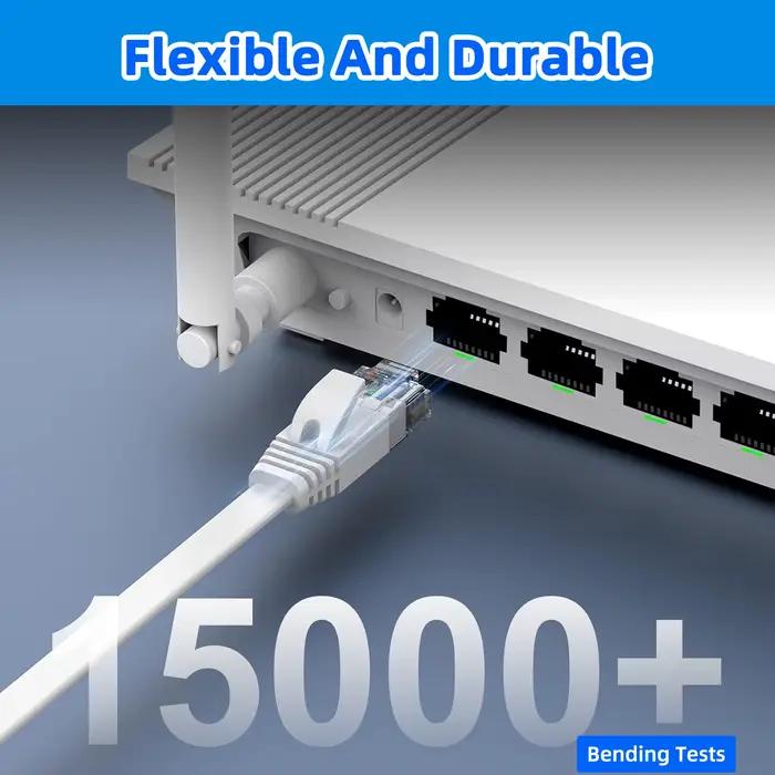 0.1M 0.2M 0.3M 0.5M 50M Cat6 câble Ethernet court plat RJ45 ordinateur Internet LAN réseau