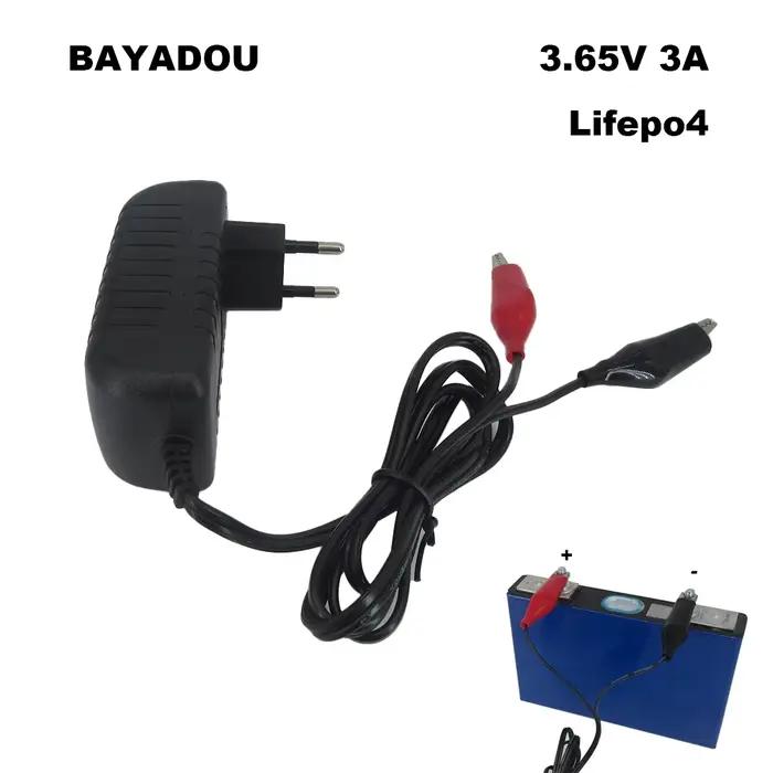 Chargeur intelligent 3.65V 3A DC pour 3.2V 3.3V 1S Lifepo4 18650