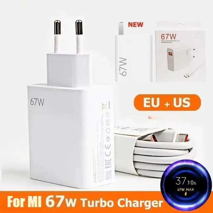 Chargeur rapide Xiaomi 67W original chargeur turbo EU pour téléphones Xiaomi Mi 15 14 13 et Redmi 12 13 occasions spéciales