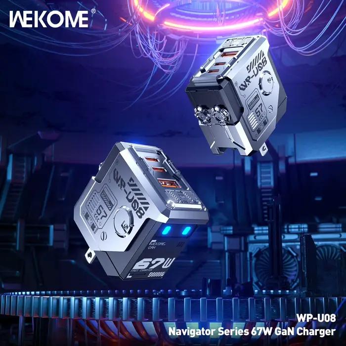 67W GaN chargeur Mecha Robot trois ports QC PD bloc de charge rapide adaptateur secteur pour iPhone ordinateur portable MacBook Samsung Galaxy Google