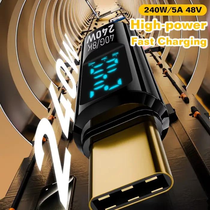 Adaptateur USB4 Type C UGOURD avec affichage numérique, câble USB 4 80 Gbps Thunderbolt 4/5/3, connecteur USB-C vers USB-C OTG PD 240W 8K pour appareils photos, stockage mobile, ordinateur, appareils intelligents, caméra IP, lunettes VR/AR, décodeurs et robots