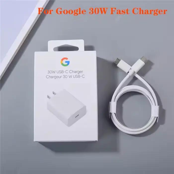 Chargeur rapide Google 30W PD pour Pixel 8/7/9 Pro avec câble USB C vers USB C