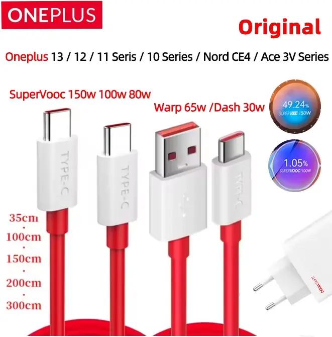 Câble d'origine Oneplus Warp Supervooc USB Type C 100w 80w 65w