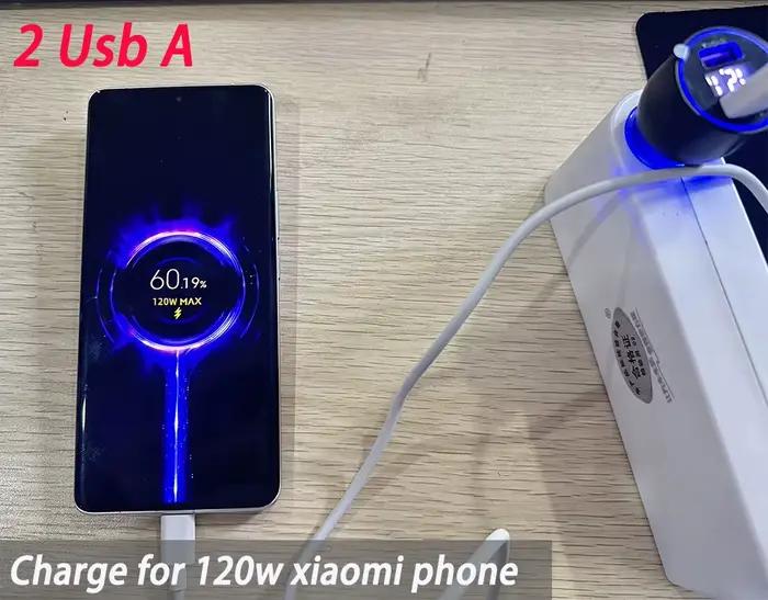 Chargeur USB 120W Turbo pour Voiture Xiaomi Compatible avec Xiaomi 15 14 Ultra 13T 12 Pro Redmi Note Occasions Spéciales