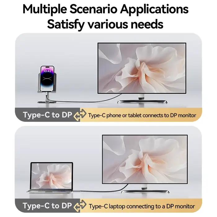 Câble USB C vers DisplayPort 1.4 8K