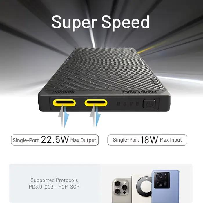 NITECORE NB10000 Gen4 NB20000 Gen3 Banque d'alimentation portable 20000mAh en fibre de carbone PD/QC3.0 18W Charge rapide pour iPhone Xiaomi