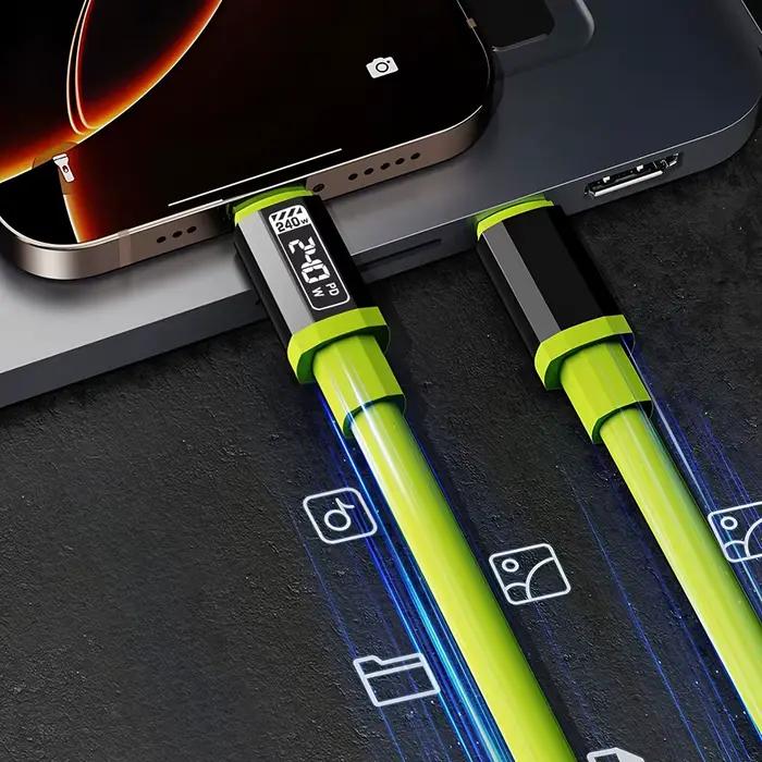 Câble de chargement USB Type-C Charge Rapide Alliage d'Aluminium Multifonctionnel Compatible avec Appareils Intelligents Occasions Spéciales