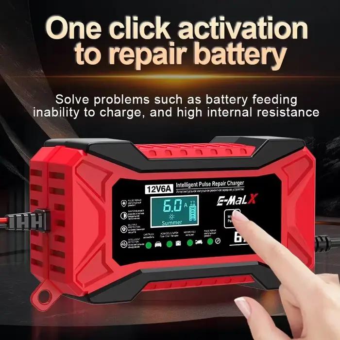 Chargeur de batterie de voiture 12V 6A