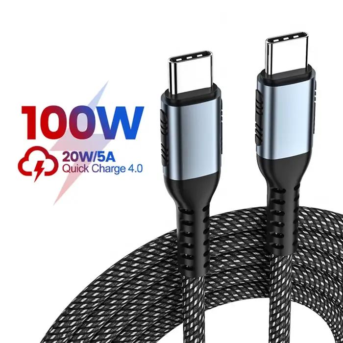 Câble USB C vers USB Type C pour MacBook Pro Charge rapide 4.0 PD 100W 5A