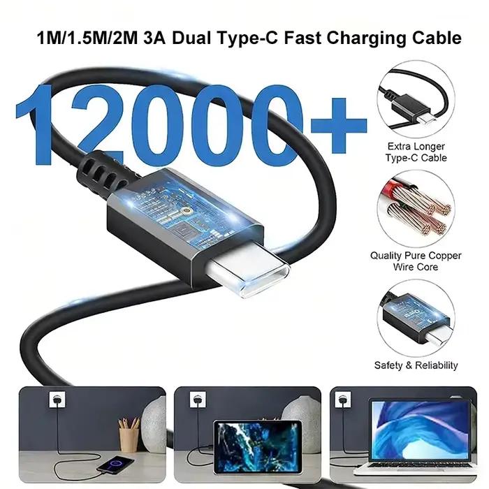 Chargeur rapide Samsung 60W d'origine avec câble Type C pour smartphones Samsung Galaxy et iPhone occasions spéciales et quotidienne