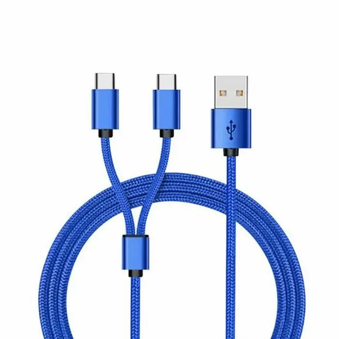 Câble de charge double USB 2.0 Type-A mâle