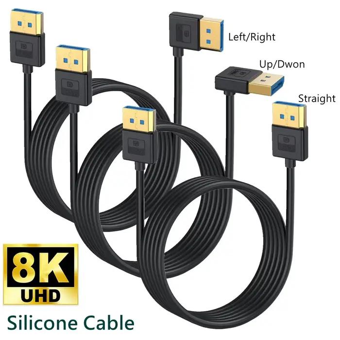 Câble DisplayPort en silicone haute définition pour connexion vidéo et audio stable et fluide pour ordinateur portable PC moniteur occasions spéciales