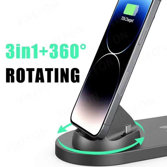 Support de chargeur sans fil pour iPhone 17 16 15 14 13 12 11 XR Pro Max Samsung Xiaomi 17