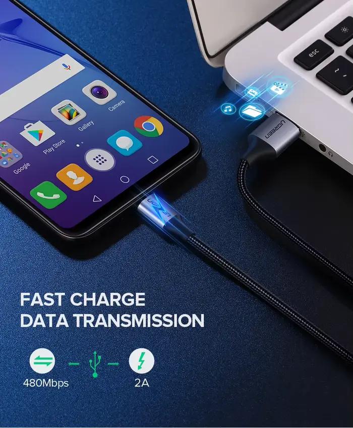 UGREEN – Câble micro USB 2.0 3A pour Android et Samsung Galaxy S7 S6 Note