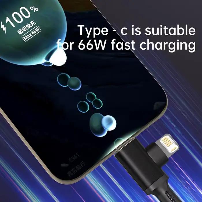 Câble PD 2 en 1 USB A Type C vers Lightning