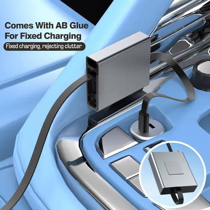 Câble de charge télescopique 66W alliage d'aluminium gris pour recharge rapide et stabilité USB Type-C Micro USB Lightning occasions spéciales