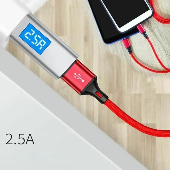 USB 2.0 type-a mâle 2 en 1 Double Type C câble DC 5V 2.5A pour type-c multi-fonction 2 en 1