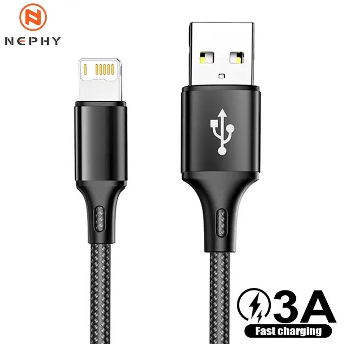 Câble USB de charge rapide pour iPhone 5 6 7 8 Plus X XS XR 11 12 13 14 Pro Max SE en tresse robuste avec des options de couleur et de longueur pour une utilisation durable et efficace