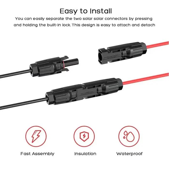 Câble adaptateur panneau solaire 12awg vers XT60 5m/3m pour générateur
