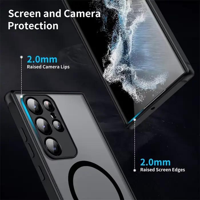 Étui de Charge sans fil Magsafe de luxe pour Samsung Galaxy S20 S21 S22 S23 FE S24 Plus S24Ultra