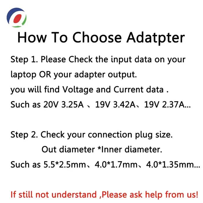 Chargeur adaptateur secteur pour ordinateur portable