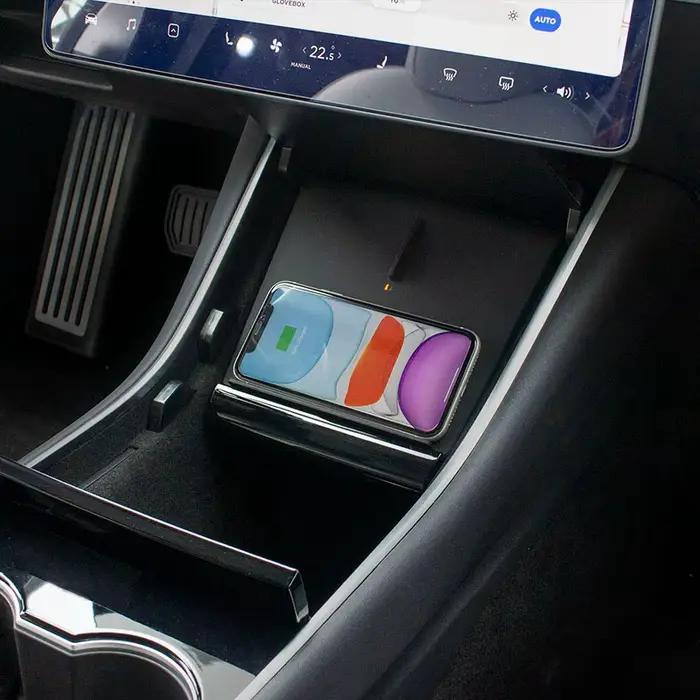Chargeur sans fil 15W pour Tesla modèle 3 2017 2018 2019 2020