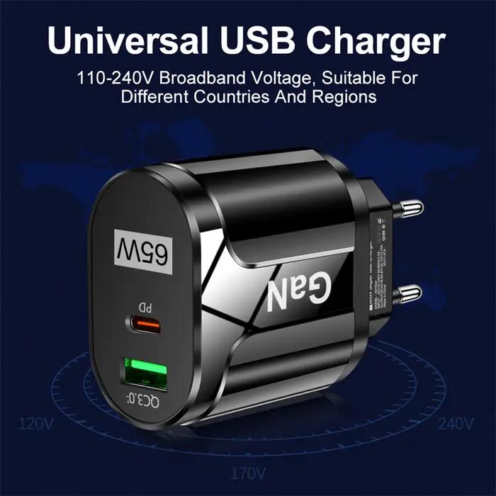 GaN-Chargeur mural USB de type C pour téléphone portable