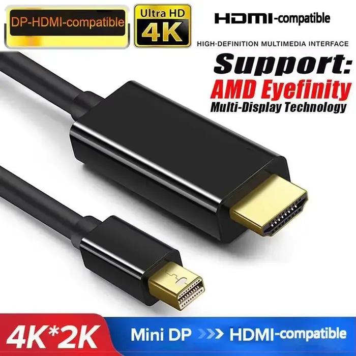 Câble Mini DP vers HDMI compatible 4K 30Hz